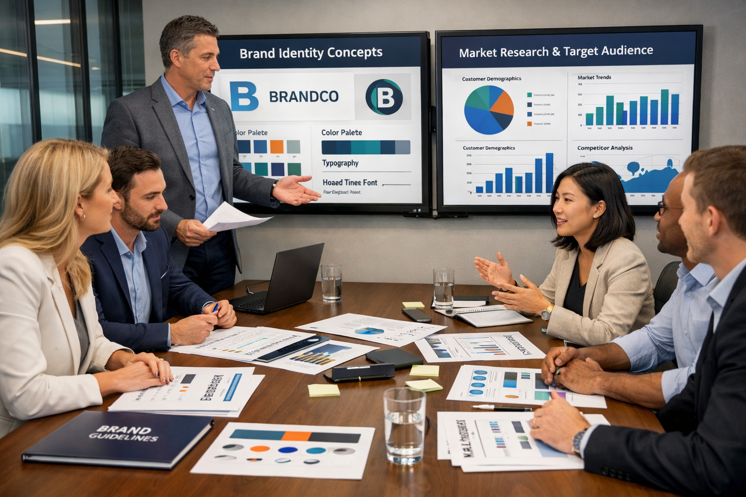 Brand strategy planning session with leadership stakeholders