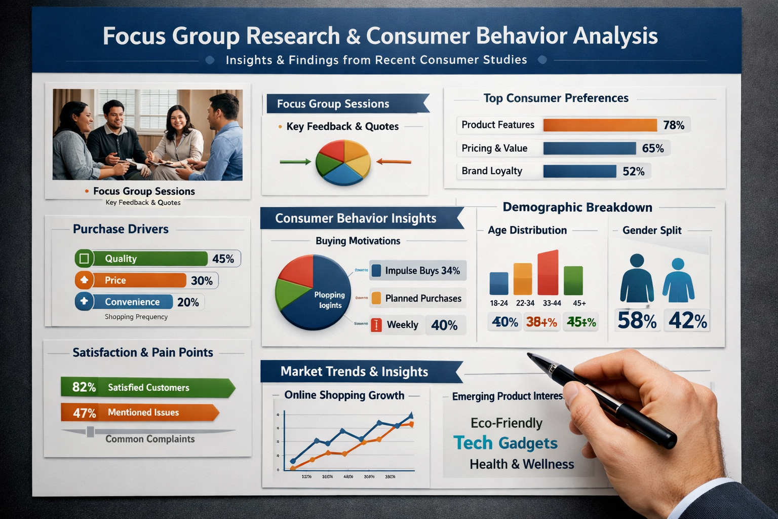 Consumer research and insight mapping session