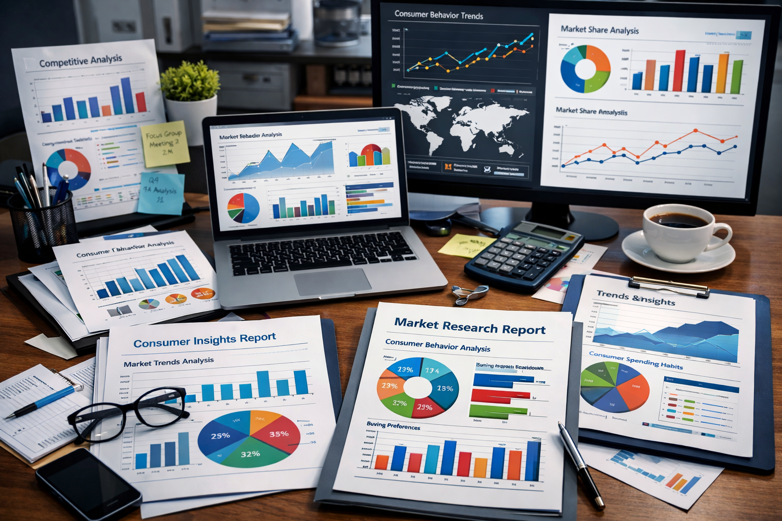 Market research data analysis dashboard